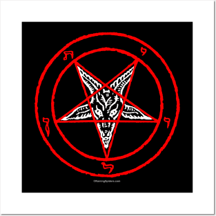 Baphomet - Goat's Head / Pentagram - Satan Wear Posters and Art